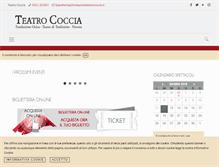 Tablet Screenshot of fondazioneteatrococcia.it